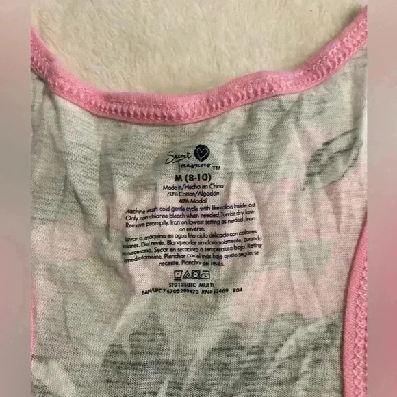 Women’s Hawaiian Camouflage Sleepwear tank top & shorts in pink gray & white MED - Picture 3 of 7